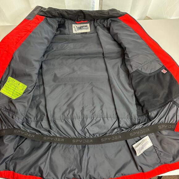 Spyder Volcano Red/Black Dylan Ski Jacket Boys Size 16 Skiing Snowboarding Snow - Picture 5 of 16